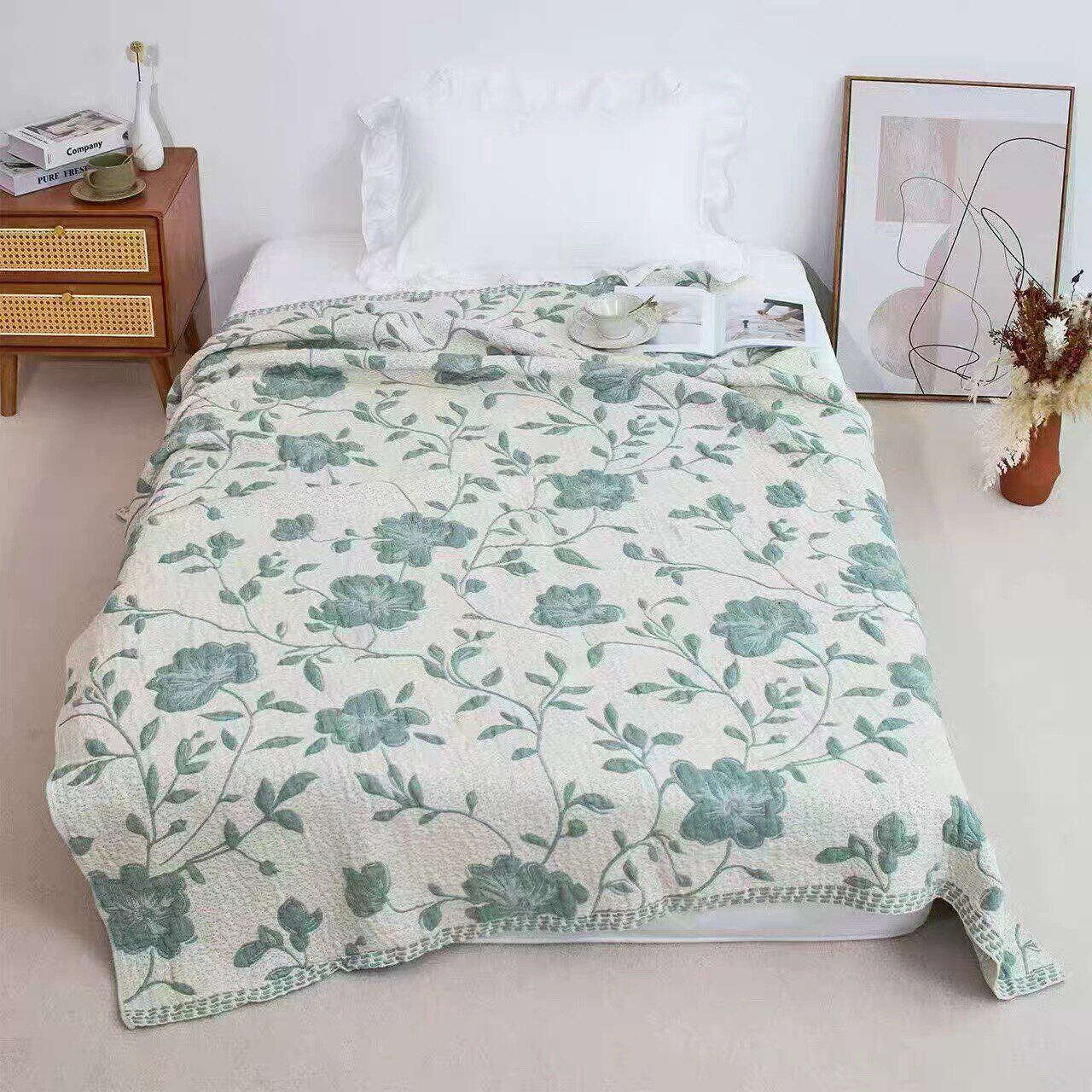 150*200新款汉麻床盖加厚柔软舒适午休毯多功能A类盖毯可铺大床单