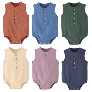 Summer Newborn Baby Boy Girl Clothes Outfits Unisex Onesies