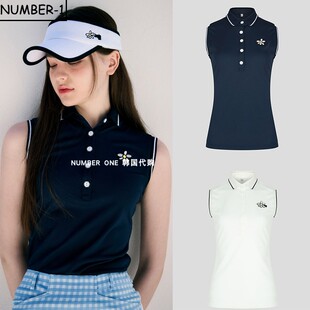 韩国代购kandini高尔夫球服25年女款夏季柔软亲肤时尚无袖背心