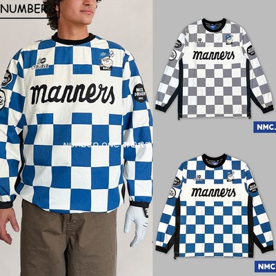 韩国代购bunkershop高尔夫服装24年男款秋冬时尚棋盘格长袖上衣