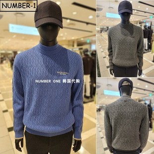 上衣 bunny高尔夫球服25年男冬徽标羊绒防风针织衫 韩国代购 master