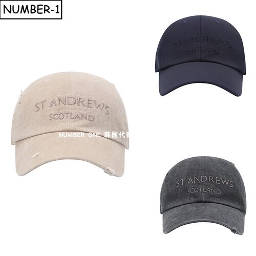 韩国代购st andrews高尔夫球帽26年男秋纯色徽标刺绣棒球帽运动帽