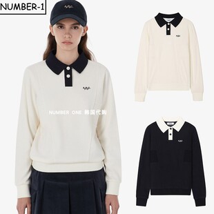 APC高尔夫球服26年女款 休闲拼色长袖 春季 个性 上衣 时尚 韩国代购