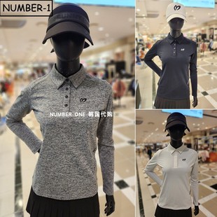 上衣 bunny高尔夫球服25年女冬徽标半纽扣翻领长袖 韩国代购 master