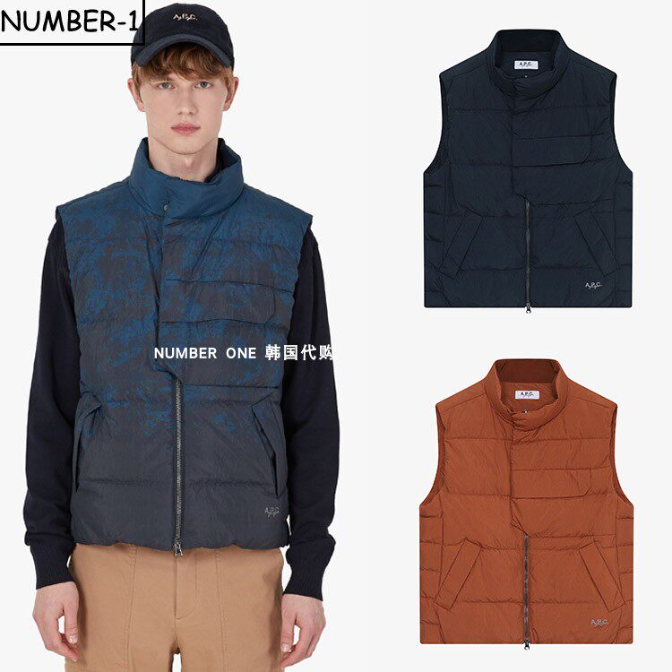 韩国代购APC高尔夫球服25年男款秋冬百搭保暖舒适马甲无袖背心