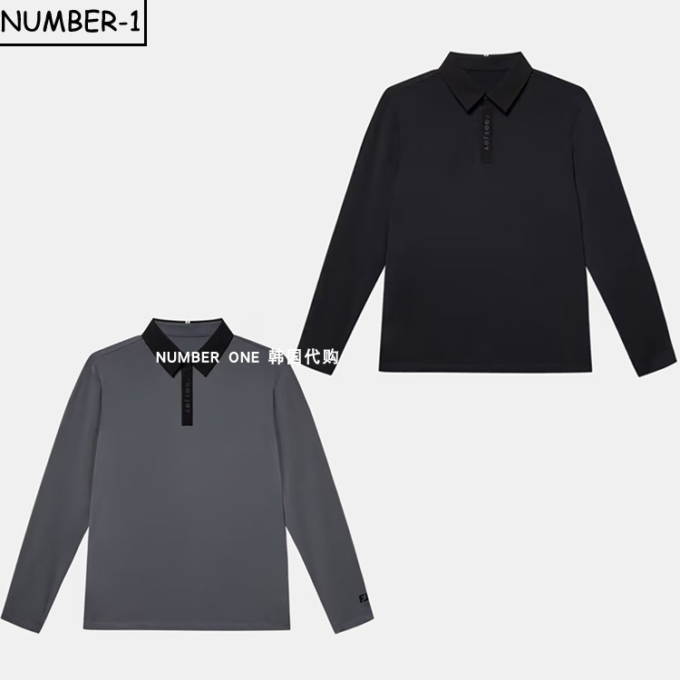 韩国代购FJ高尔夫球服25年男款纯色加厚保暖亲肤