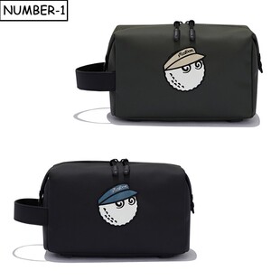 韩国代购malbon高尔夫球包26年男女春纯色徽标图案拉链手拿包小袋