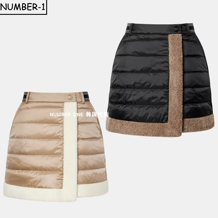 韩国代购FJ高尔夫球服25年女款冬季保暖轻质百搭羽绒半身短裙