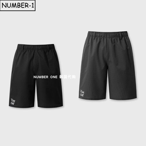 韩国代购waac高尔夫球服26年男夏纯色徽标侧口袋透气运动裤半身裤
