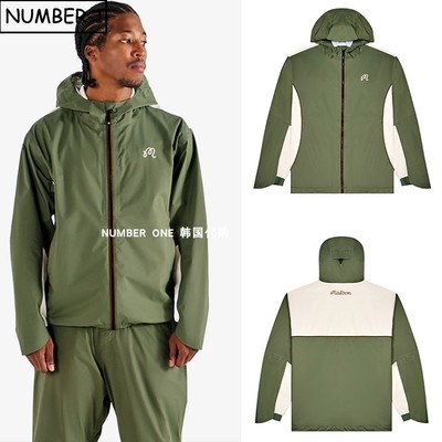 韩国代购malbon高尔夫球服26年男春拼色徽标拉链连帽长袖雨衣外套