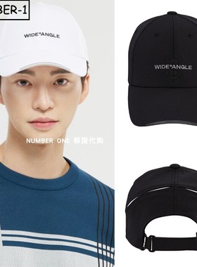 韩国代购w angle高尔夫球帽25年男四季纯色徽标符号运动帽休闲帽