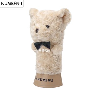 韩国代购st andrews高尔夫杆套26年男女夏毛绒小熊一号木开球杆套