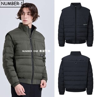 韩国代购 challenger高尔夫球服25年男冬拉链口袋小高领羽绒服夹克