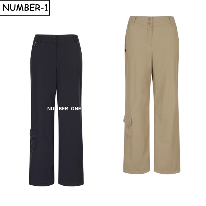 韩国代购st andrews高尔夫球服25年女冬纯色侧拉链口袋保暖运动裤