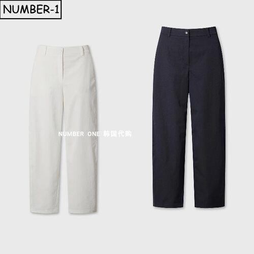 韩国代购waac高尔夫球服26年女夏纯色徽标图案侧口袋锥形裤运动裤