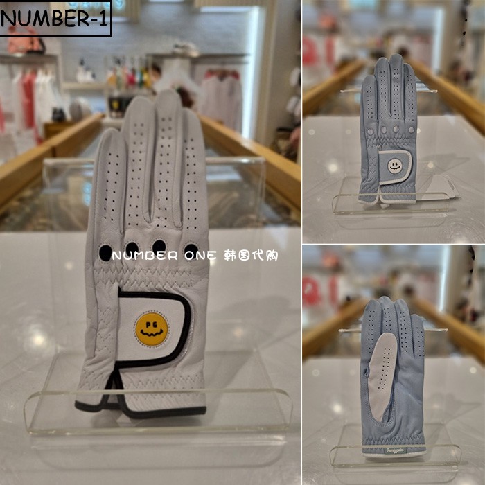 韩国代购pearly gates高尔夫手套25年女春季微笑徽标左手单手手套