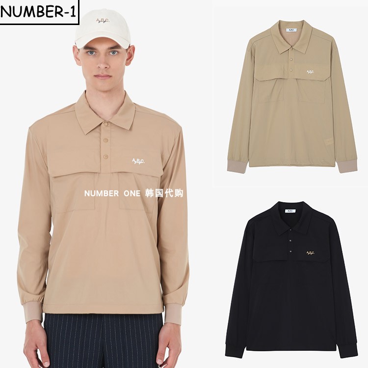 韩国代购APC高尔夫球服25年男款秋冬防风舒适百搭长袖上衣