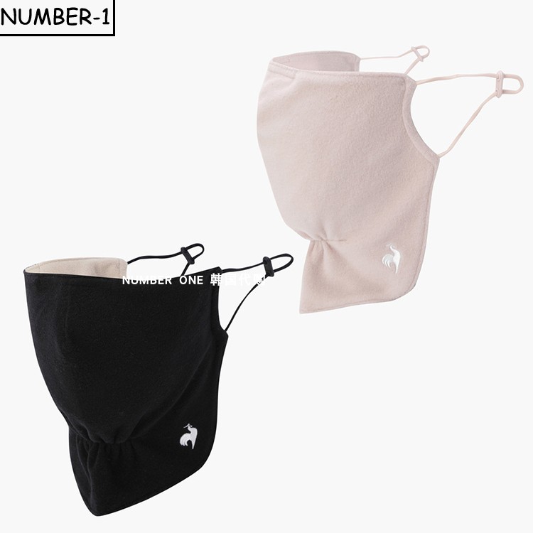 韩国代购LE COQ高尔夫球服25年女款冬季防风加厚抓绒面罩口罩