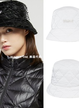 韩国代购w angle高尔夫球帽25年女冬季纯色系带暖耳罩球帽保暖帽