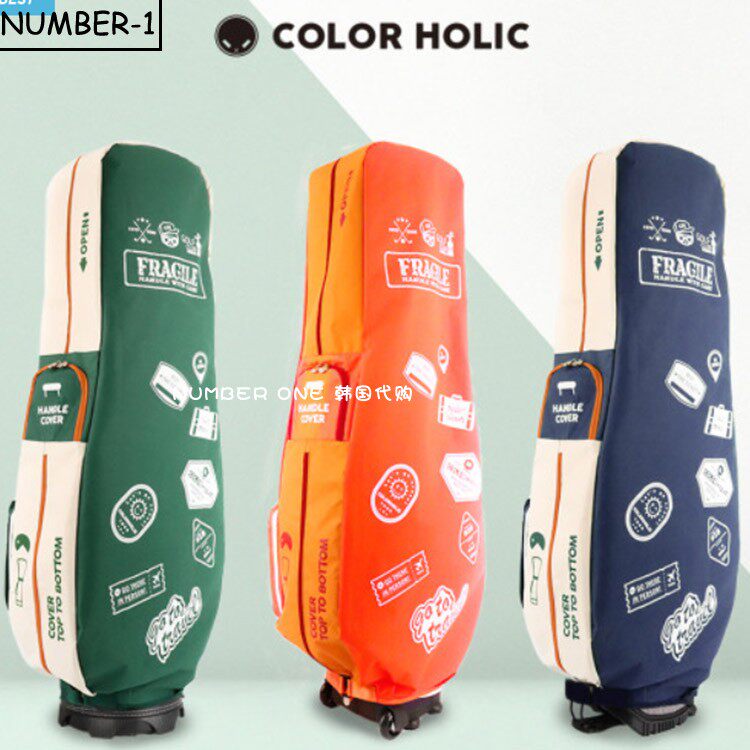 韩国代购ins高尔夫球包24年男女时尚百搭带滚轮大容量旅行包球包