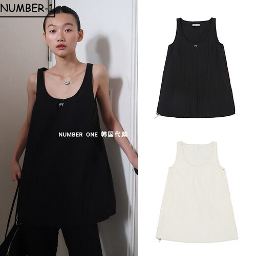 韩国代购pivvee高尔夫球服26年简约纯色透气休闲长款背心上衣