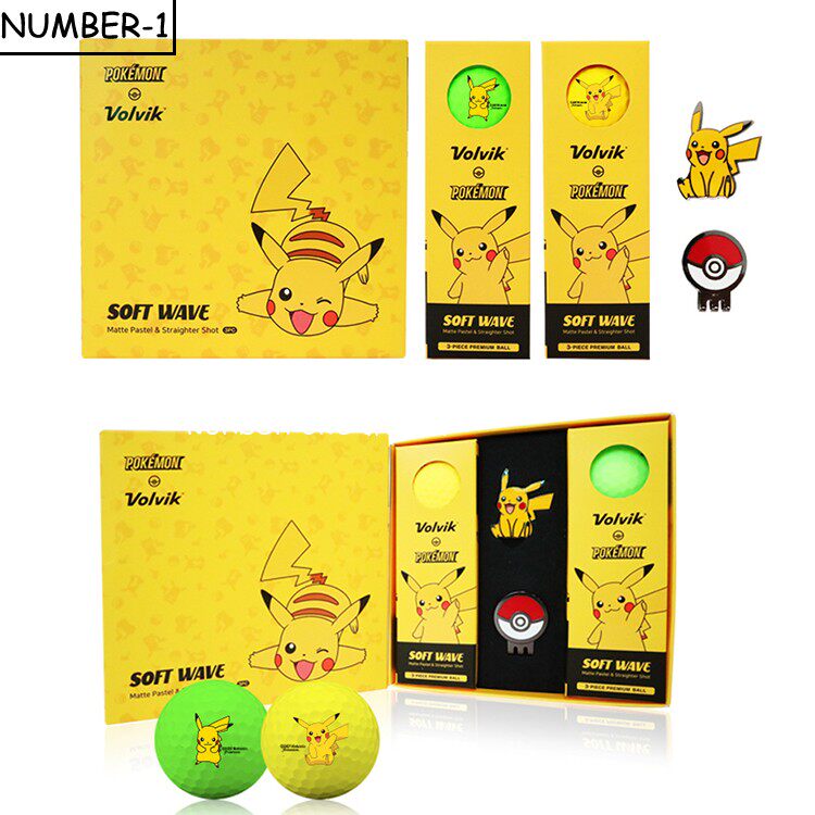 韩国代购ins高尔夫配饰24年男女卡通可爱golf练习球6球马克套装