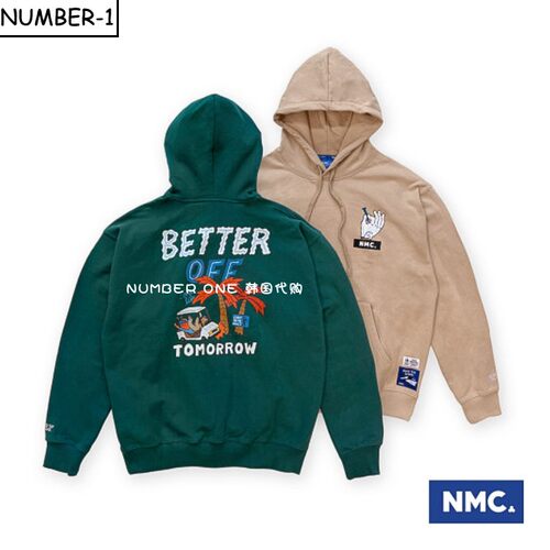 韩国代购bunkershop 高尔夫服装23年秋季男女ins卡通图案连帽卫衣