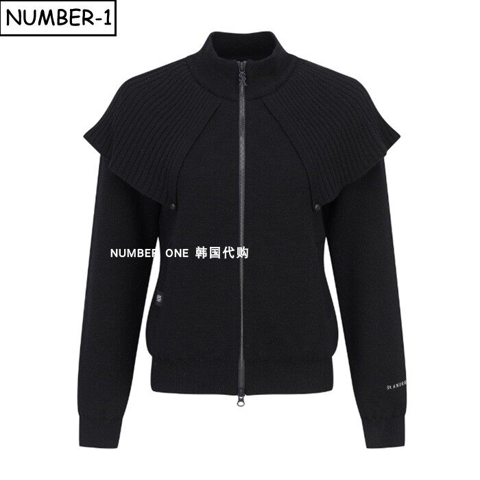 韩国代购st andrews高尔夫球服25年女冬季徽标口袋小高领羽绒外套