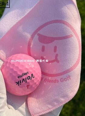 韩国代购goodfriends高尔夫配饰25年新款粉色卡通户外挂钩擦球巾
