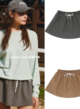 韩国代购pivvee高尔夫球服25年女款冬季简约纯色轻质百搭运动短裙