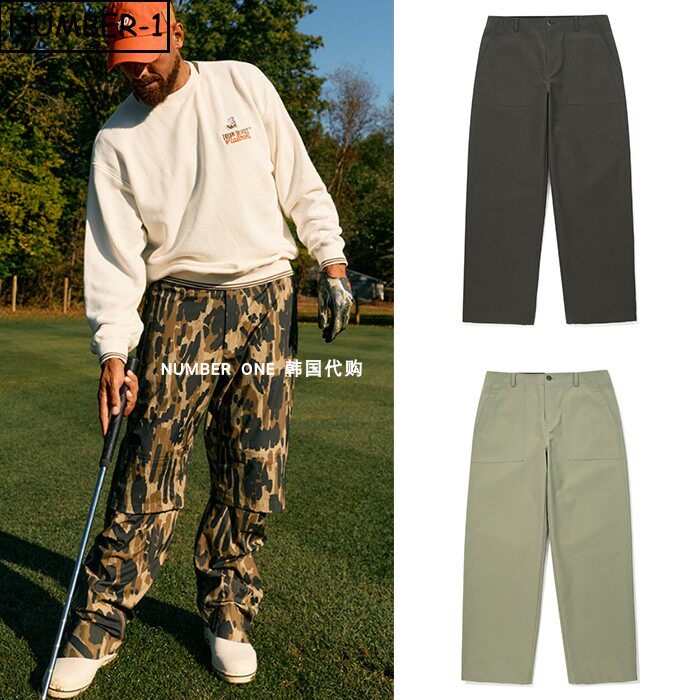 韩国代购malbon高尔夫球服26年男春徽标符号侧口袋运动裤休闲长裤