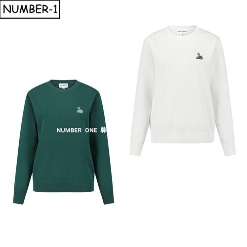 韩国代购pearly gates高尔夫球服26年女春纯色圆领长袖针织衫上衣