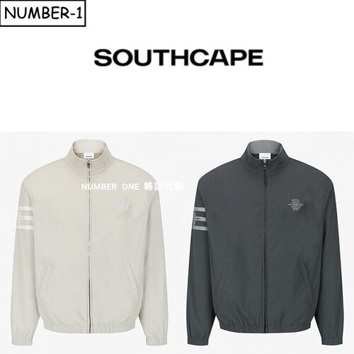 韩国代购southcape高尔夫球服26年男秋徽标口袋小高领长袖夹克衫