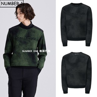 上衣 针织衫 韩国代购 challenger高尔夫球服25年男秋冬徽标圆领长袖