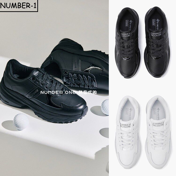 韩国代购LE COQ高尔夫球鞋24年女款四季减震弹力户外运动系带球鞋