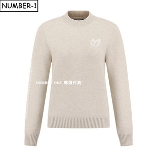 羊绒针织衫 bunny高尔夫球服25年女冬徽标圆领长袖 master 韩国代购