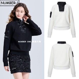 套头衫 韩国代购 challenger高尔夫球服25年女秋冬半拉链小高领长袖