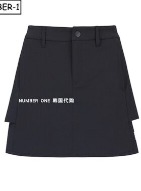 韩国代购pearly gates高尔夫球服26年女夏纯色徽标侧口袋半身短裙
