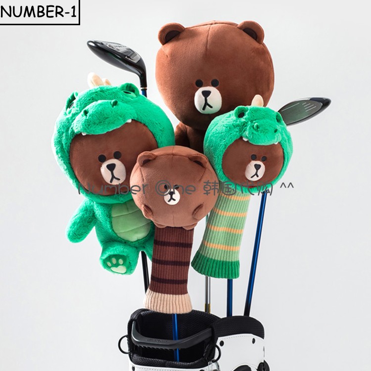 韩国代购高尔夫杆套卡通玩偶球杆套golf一号木球道木小鸡腿杆套