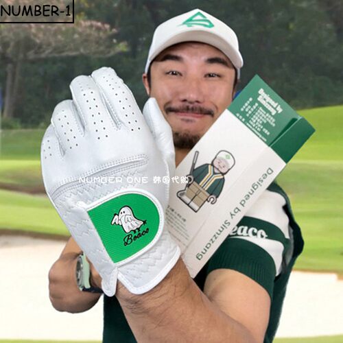 韩国代购ins高尔夫配饰24年男女款透气柔软golf羊皮左手五指手套