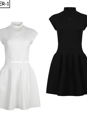 韩国代购amazingcre高尔夫球服26年女春简约透气纯色运动连衣裙