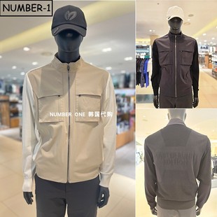 针织开衫 bunny高尔夫球服25年男秋小高领拉链长袖 master 韩国代购