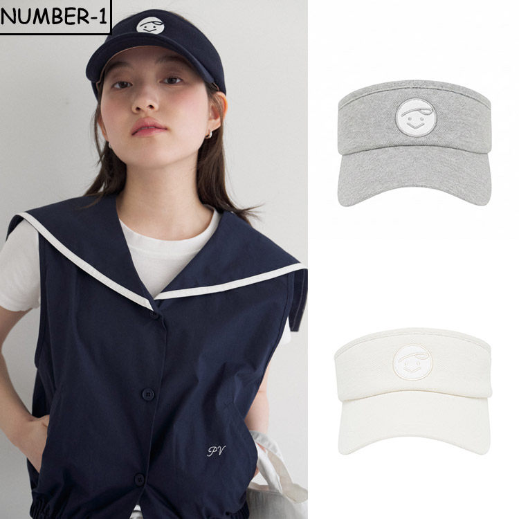 韩国代购pivvee高尔夫球帽26年女款四季ins笑脸防晒遮阳运动球帽