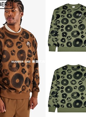 韩国代购malbon高尔夫球服26年男春徽标印花图案圆领长袖套头上衣