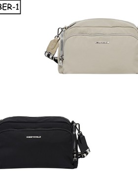 韩国代购w angle高尔夫球包25年女秋冬纯色徽标拉链斜挎包单肩包