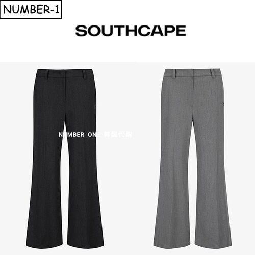 韩国代购southcape高尔夫球服26年女秋纯色徽标符号侧口袋休闲裤