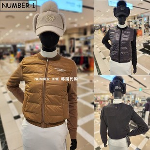 bunny高尔夫球服25年女冬徽标口袋鹅绒全拉链开衫 韩国代购 master