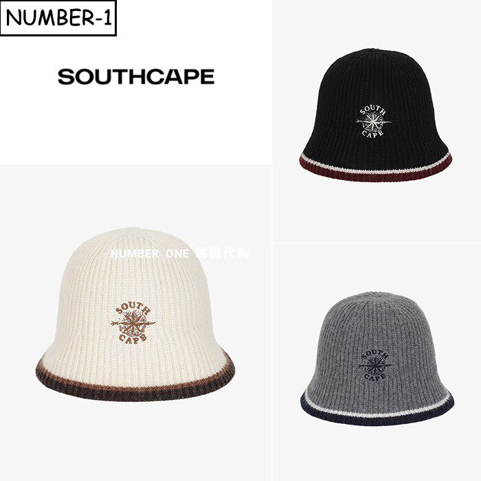 韩国代购southcape高尔夫球帽26年女秋徽标刺绣图案针织帽运动帽