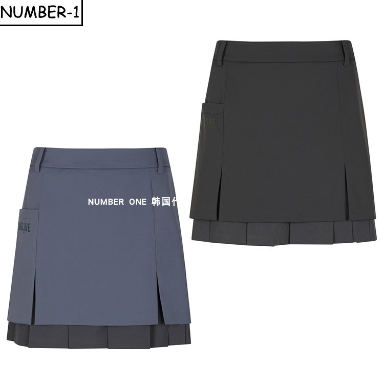 韩国代购amazingcre高尔夫球服25年女秋简约纯色百搭休闲半身短裙