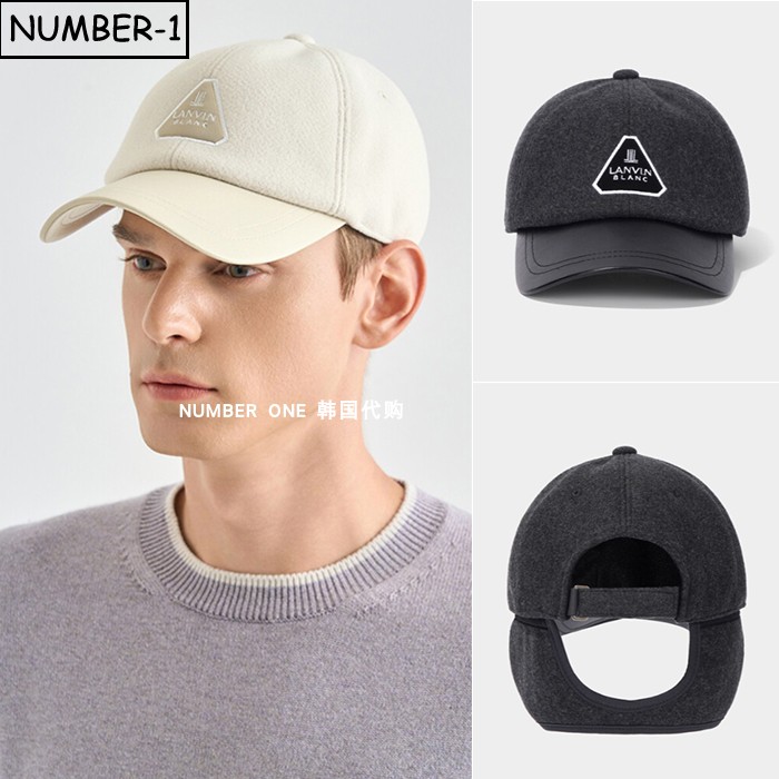 韩国代购高尔夫球帽25年男冬纯色徽标符号保暖耳罩运动帽休闲球帽